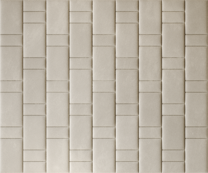 Upholstered wall panels Brick in Ivory finish, modern geometric design and acoustic comfort