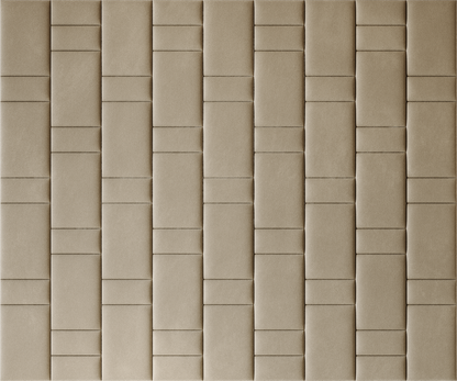 Upholstered wall panels Brick in Sand finish, modern geometric design and acoustic comfort