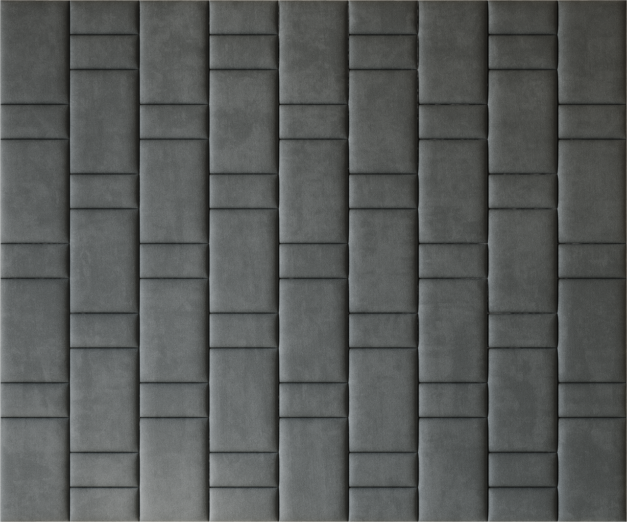 Upholstered wall panels Brick in Seal finish, modern geometric design and acoustic comfort