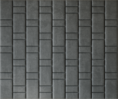 Upholstered wall panels Brick in Seal finish, modern geometric design and acoustic comfort