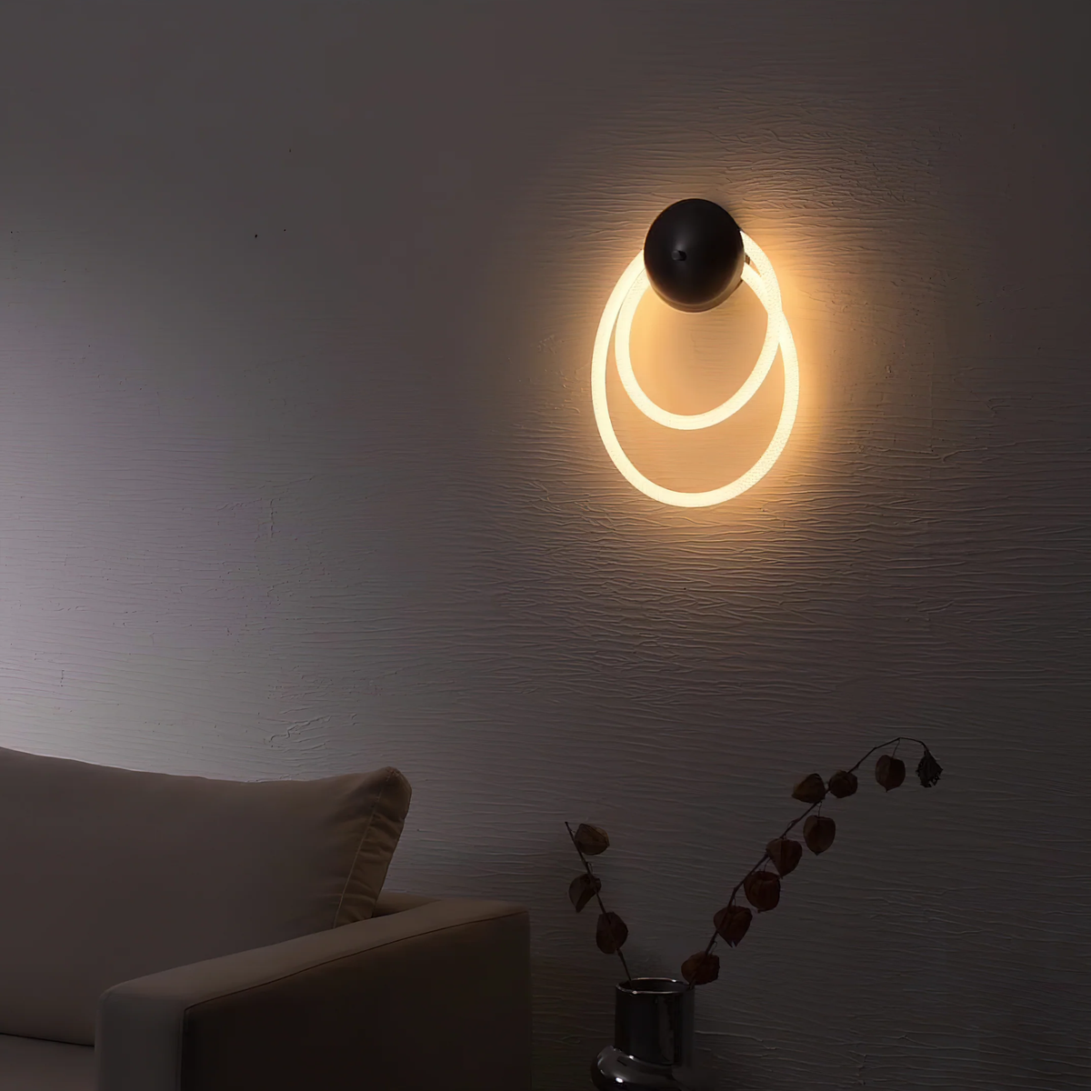Ambient Style Minimalist LED Ring Wall Lamp