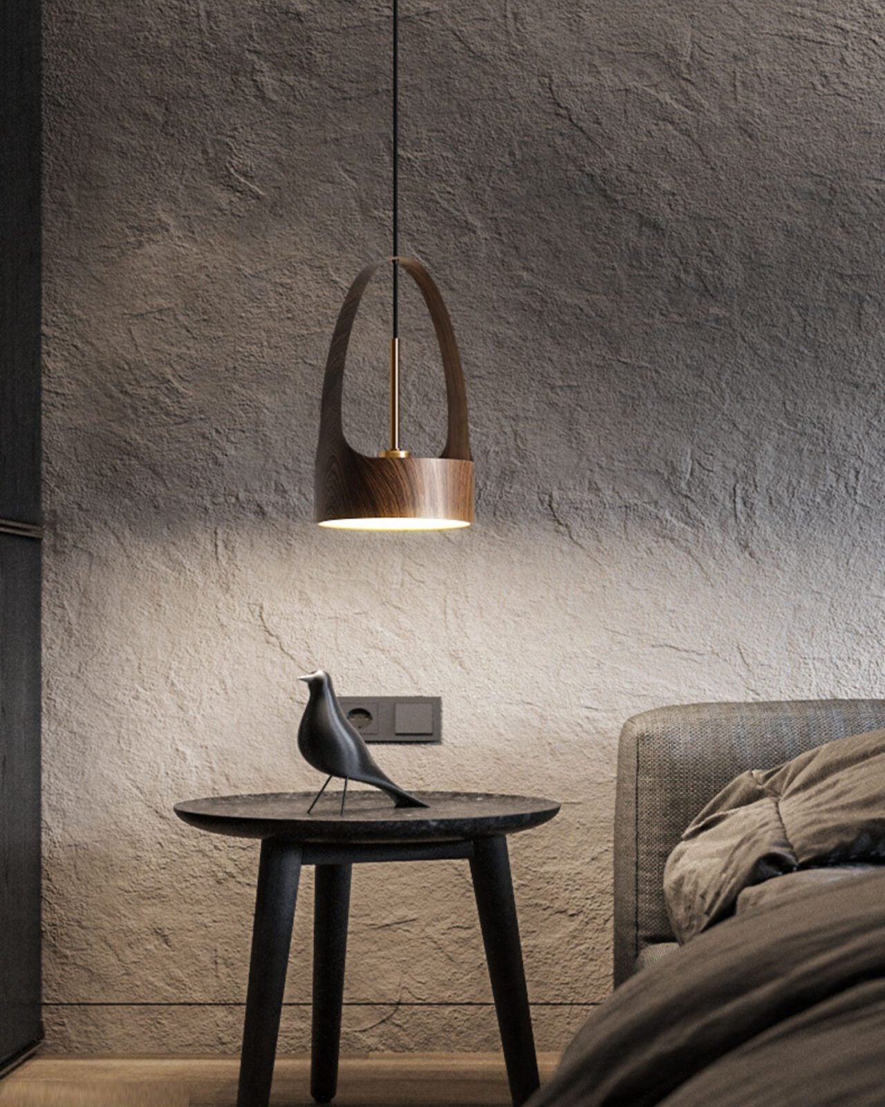 Scandinavian Style Lamp Minimalist LED Wood Pendant Light