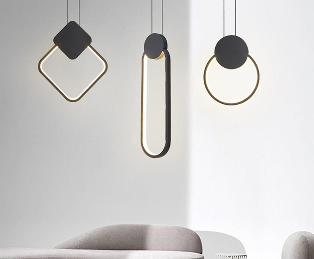 Modern Minimalist LED Pendant Lamp with Geometric Design